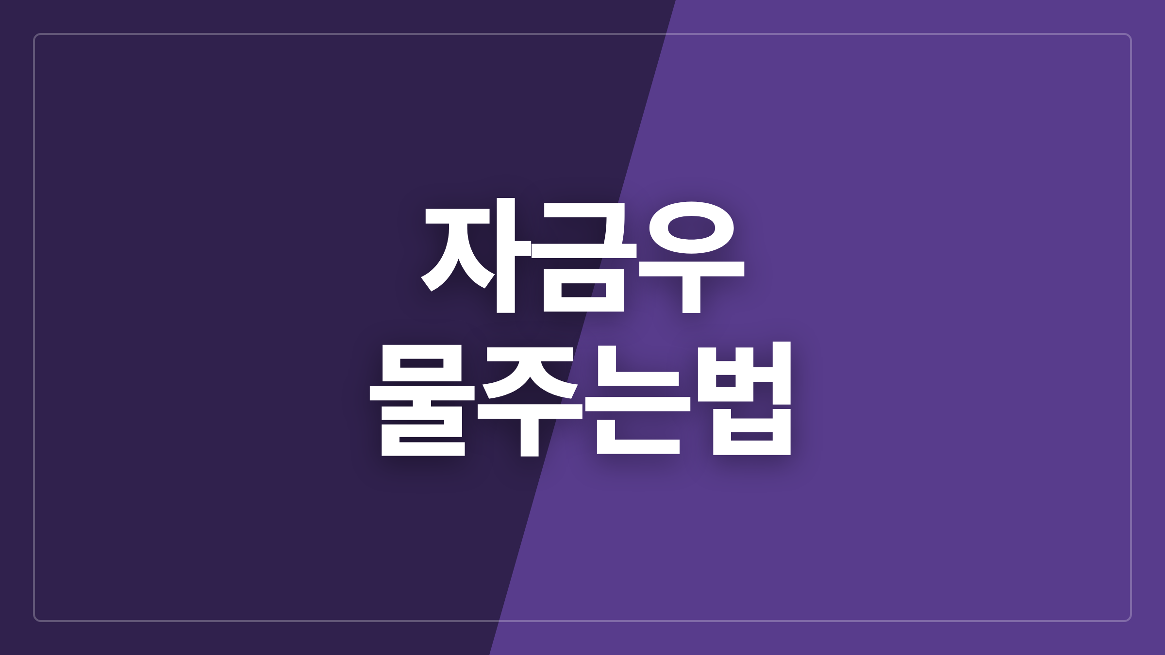 featured 1180 thumbcard 자금우 물주는법